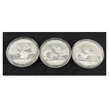 (3) CHINA PANDA 30 GM SILVER ROUNDS