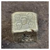 SINGLE PIRATE DYE 31.3 GRAMS .999 FINE SILVER