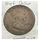 1951 FRANKLIN HALF DOLLAR