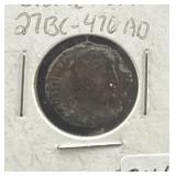 ANCIENT IMPERIAL ROMAN BRONZE COIN CIRCA 27 B.C. -