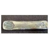LHB CLASSIC LONG SILVER BAR 3 OZ .999 FINE SILVER