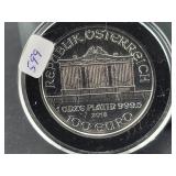 2018 AUSTRIAN 1 OZ PLATINUM ROUND
