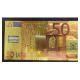 50 EURO NOTE W/ 5 GRAM .999 FINE SILVER BAR