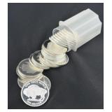 ROLL OF (20) 1 OZ SILVER BUFFALO ROUNDS