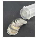 ROLL OF (9) 1 OZ SILVER BUFFALO ROUNDS
