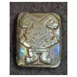 AZTEC SILVER BAR 75.0 GRAMS .999 FINE SILVER