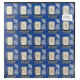 PAMP (25) 1 GM PLATINUM INGOTS