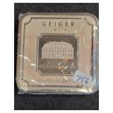 GEIGER 250 GRAM .999 SILVER BAR