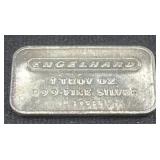 ENGELHARD 1 OZ SILVER INGOT