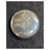 1 OZ SILVER PITTSBURGH STEELERS BUTTON BY