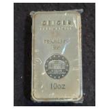 GEIGER 10 OZ SILVER BAR .999 FINE SILVER