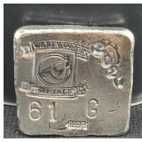 61 GM SILVER BAR BY BONEYARD BULLION .999 FINE