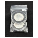 (2) 2019 KOREA SILVER 1/2 CLAY ROUNDS .999