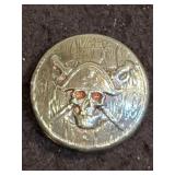 PIRATE SILVER SHIELD 62.7 GRAMS .999 FINE SILVER