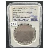 2022 1 OZ SERBIAN SILVER ROUND NIKOLA TESLA