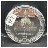 2018 1 OZ SERBIAN SILVER ROUND NIKOLA TESLA