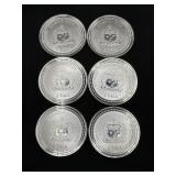 (6) 2024 SAMOA 1 OZ SILVER ROUNDS - 6 OZ TOTAL