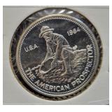 1984 ENGELHARD "PROSPECTOR" 1 OZ SILVER ROUND