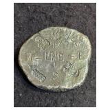 LHB 1 OZ SILVER TONED NUSSET MAP .999 FINE SILVER