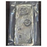 LHB 5 OZ SILVER MAP BAR .999 FINE SILVER