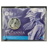 2015 BRITANNIA 50LB SILVER COIN 31 GM SILVER BU