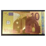 10 EURO NOTE W/ 1 GRAM .999 FINE SILVER BAR