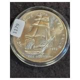 1973 U.S.S. CONSTITUTION 1 OZ SILVER ROUND
