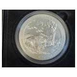 2010 WYOMING YELLOWSTONE 5 OZ SILVER ROUND