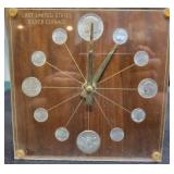 LAST UNITED STATES SILVER COINAGE DESK CLOCK