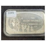 1974 MEMORIAL DAY 1 OZ SILVER INGOT