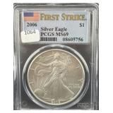 2006 SILVER EAGLE 1ST STRIKE PCGS: MS69