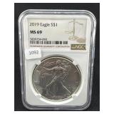 2019 SILVER EAGLE NGC: MS69