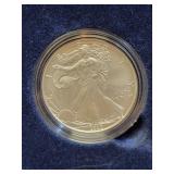 2008 UNC SILVER EAGLE W/ BOX & COA