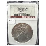 2006 SILVER EAGLE 1ST STRIKES NGC: MS69