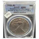 2011-S SILVER EAGLE SUPPLEMENTAL MINT ISSUE