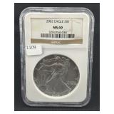 2002 SILVER EAGLE NGC: MS69