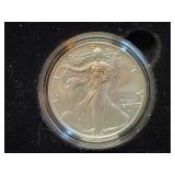 2021 UNC SILVER EAGLE W/ BOX & COA