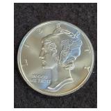 1 OZ SILVER ROUND - RESEMBLES MERCURY DIME