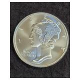 1 OZ SILVER ROUND - RESEMBLES MERCURY DIME