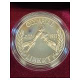 1988 OLYMPIC PROOF SILVER DOLLAR W/ BOX & COA