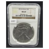 2014 SILVER EAGLE NGC: MS69