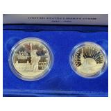 1986 LIBERTY 2 COIN SET
