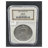 2007 SILVER EAGLE NGC: MS69