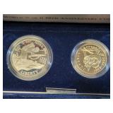 WORLD WAR II 50TH ANNIVERSARY 2 COIN PROOF SET
