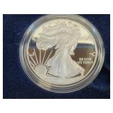 2010-W PROOF SILVER EAGLE W/ BOX & COA