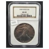 1990 SILVER EAGLE NGC: MS69
