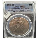 2011-S SILVER EAGLE SUPPLEMENTAL MINT ISSUE