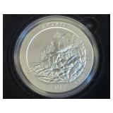 2012 MAINE ACADIA 5 OZ SILVER ROUND