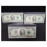 (3) SERIES 2003 UNCIRCULATED $2 NOTES