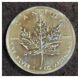 1 OZ CANADIAN SILVER MAPLE LEAF ROUND